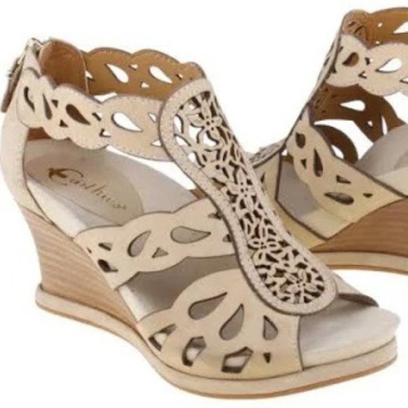*NEW* EARTHIE'S CAMPORA WEDGE SANDALS SZ 9 - Picture 1 of 5